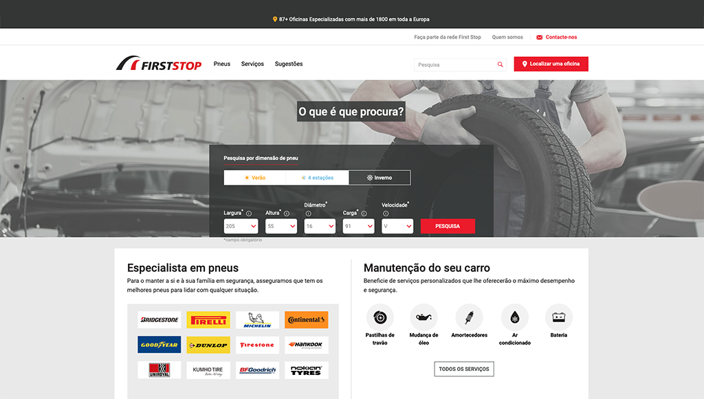 01 - First Stop otimiza website para clientes B2C