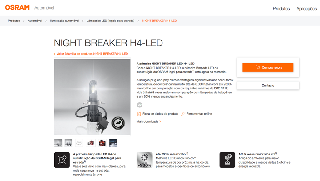 04 - Site OSRAM mais intuitivo e rapido