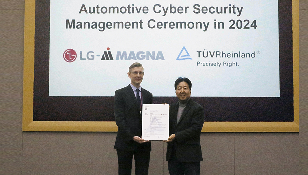  LG Magna recebe certificacao Cyber Secutiry Management System