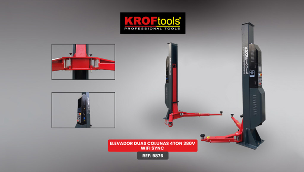 07 - Kroftools inova com elevador de 2 colunas Wi Fi Sync
