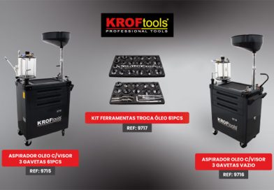 08 - KROFtools lanca dois aspiradores de oleo e kit de ferramentas