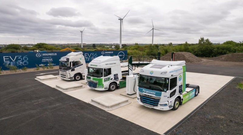 Nissan eletrifica cadeia de abastecimento com estacao de carregamento para camioes eletricos