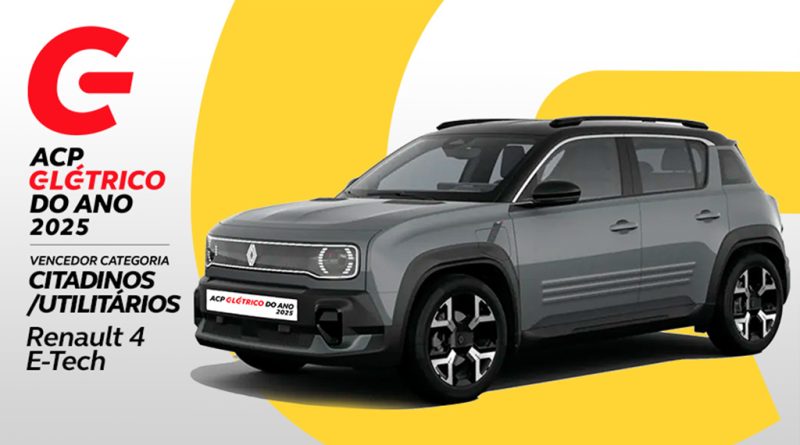 Elétrico do Ano ACP 2025 elege Renault 4 E-Tech melhor citadino