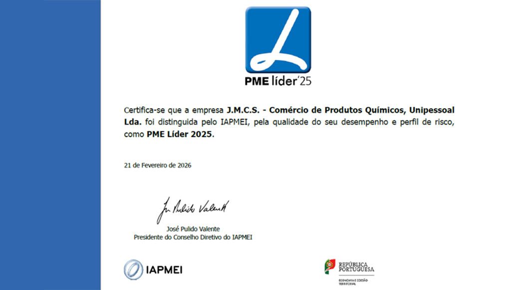 03 - JMCS distinguida com estatuto PME Lider 2025