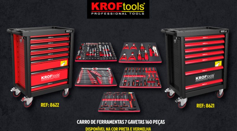 KROFtools lança carro de ferramentas com 160 peças