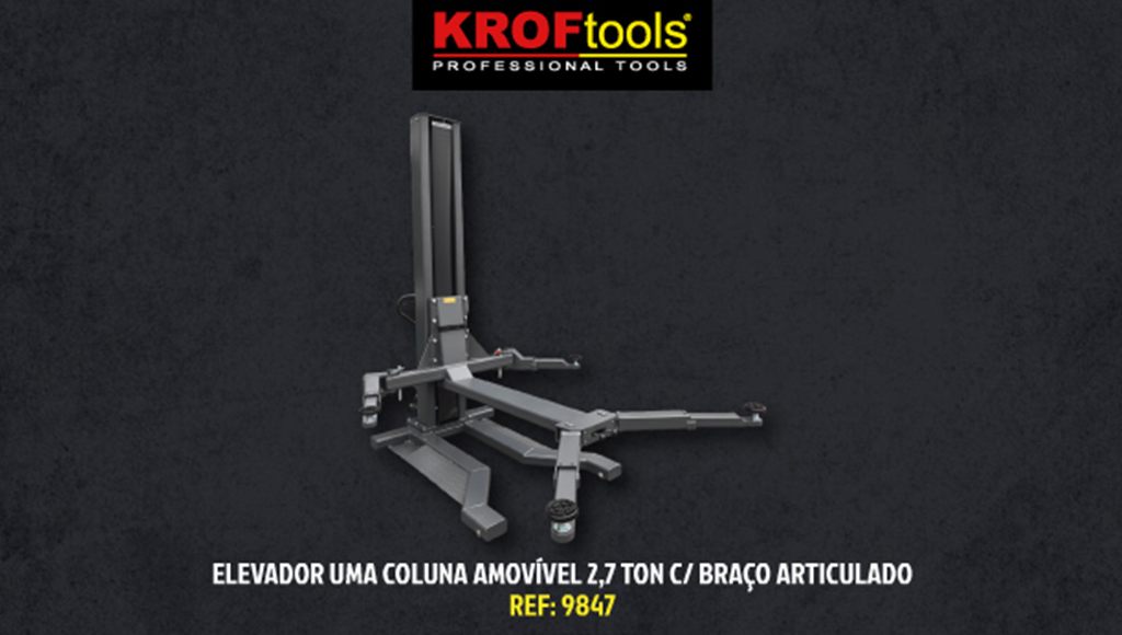 KROFtools lança elevador de uma coluna amovível