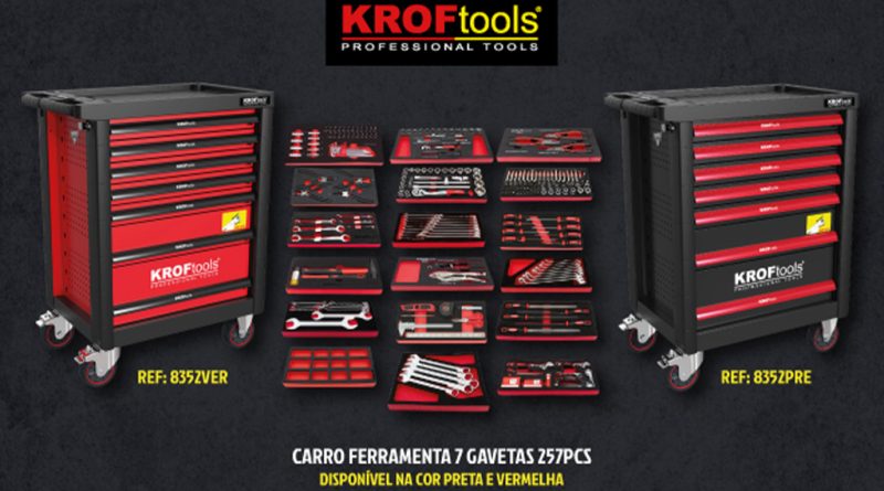KROFtools apresenta carros de ferramentas com 257 peças