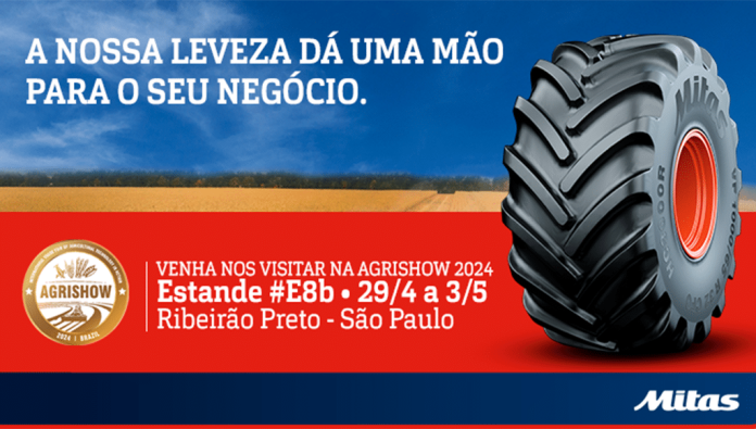 Mitas expõe ampla gama de pneus na Agrishow 2024