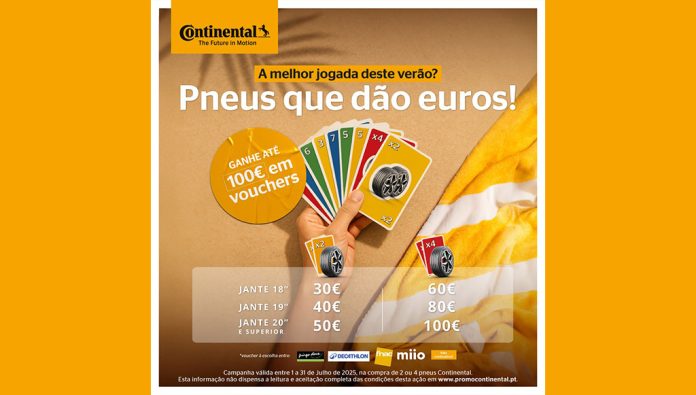 Continental promove campanha com vouchers até 100 euros
