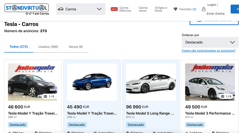 01 - Tesla e Standvirtual realizam parceria