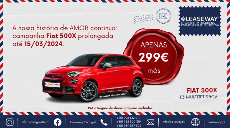 02 - Leaseway Portugal prolonga campanha do Fiat 500x