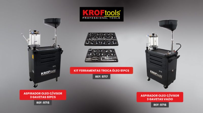 08 - KROFtools lanca dois aspiradores de oleo e kit de ferramentas